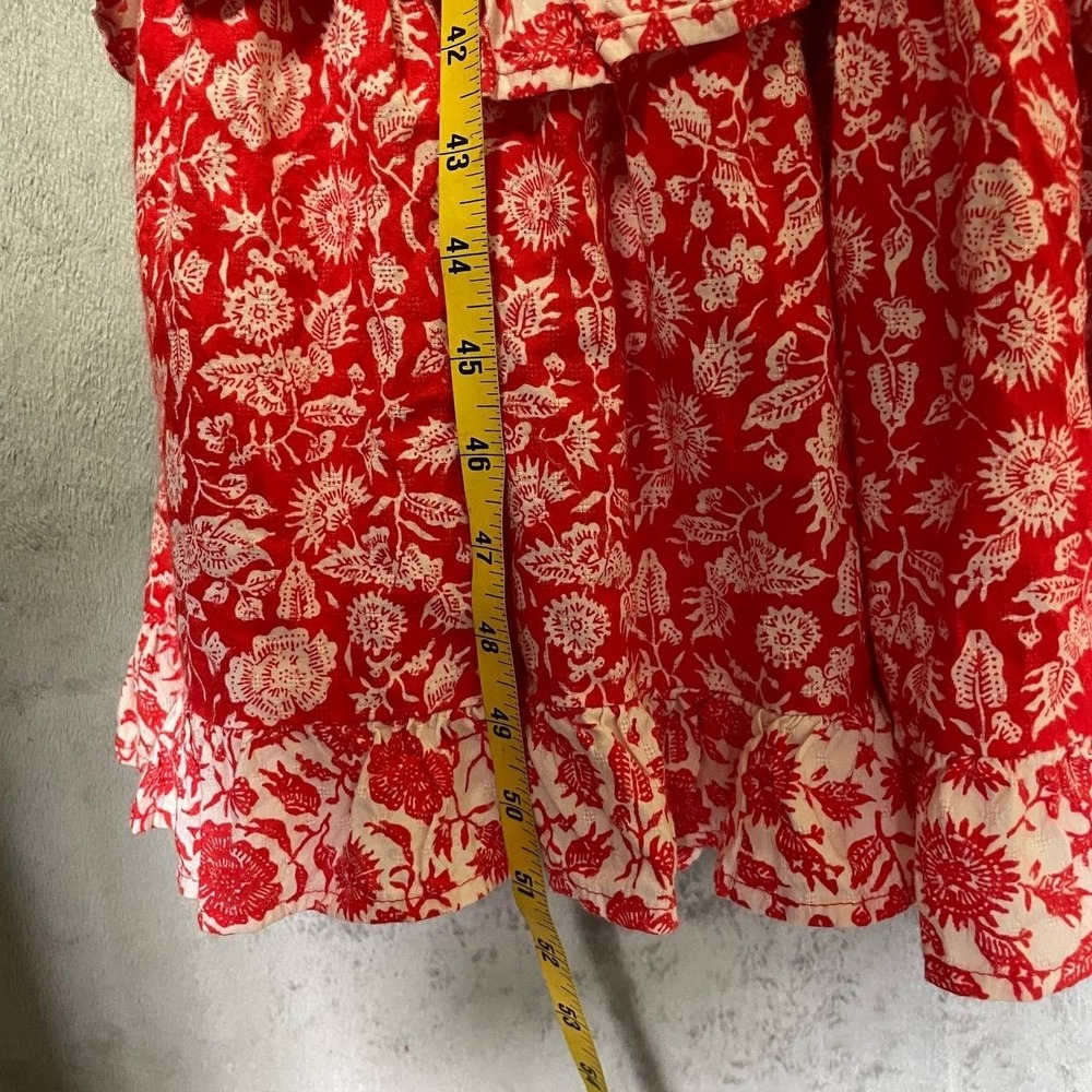 Universal Thread‎ Red Floral Tiered Maxi Dress XL Cottagecore Boho Prairie Flowy - Picture 5 of 7